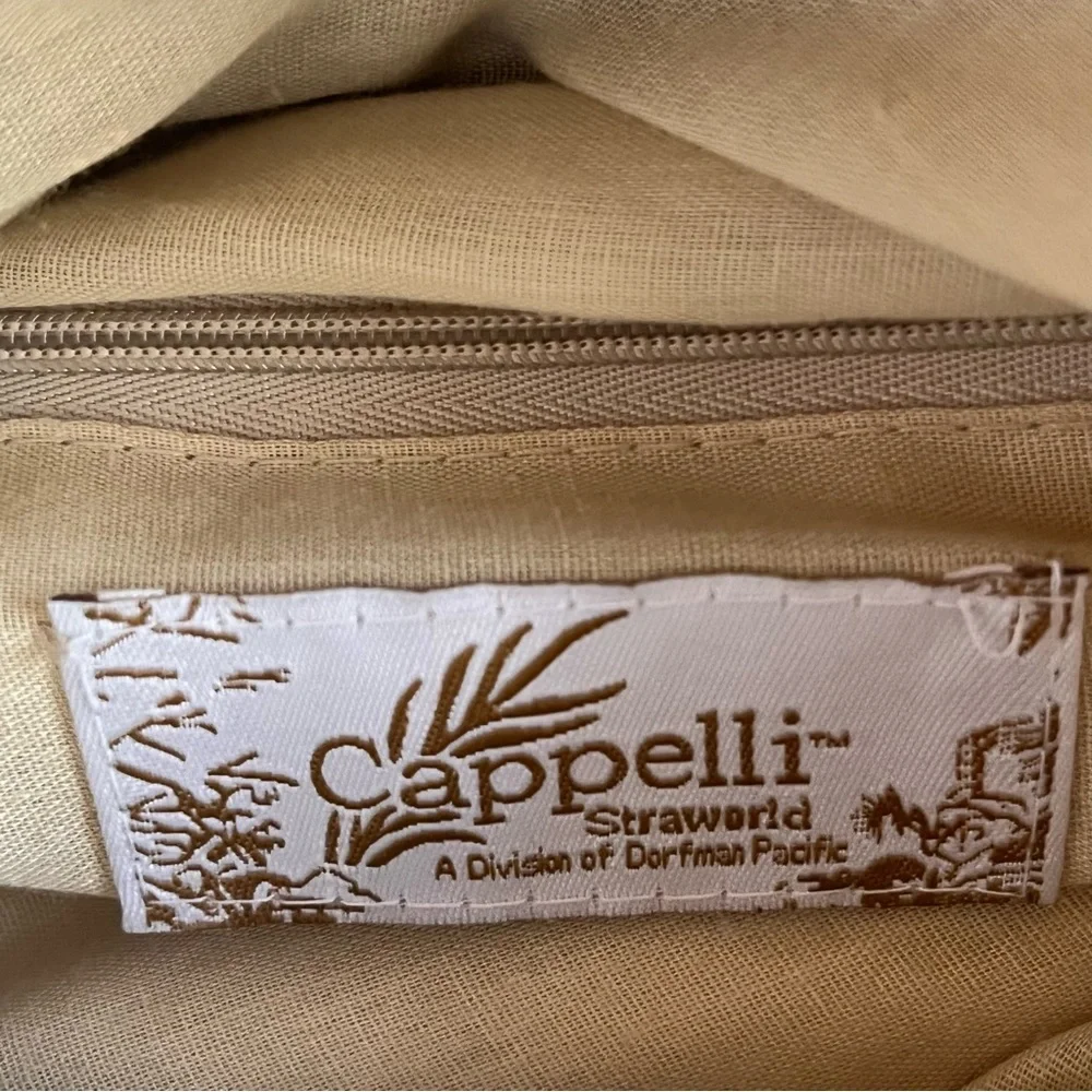 Cappelli Straw World shoulder bag. Fall geometric print. Snap closure